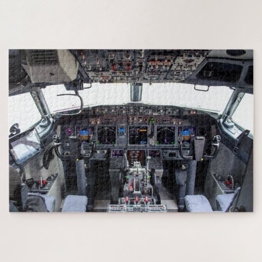 Kommerzielles Jet Aircraft Cockpit-Interieur Puzzle (Horizontal)