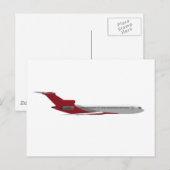 Kommerzielles Jet-Flugzeug: 3D-Modell: Postkarte (Vorne/Hinten)