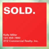 KOMMERZIELLES Marketing "Sign Realty" Fensteraufkleber (Blatt 3)