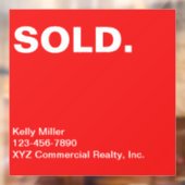 KOMMERZIELLES Marketing "Sign Realty" Fensteraufkleber (Blatt 2)