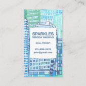 Kommerzielles Reinigungsfenster Wasserfarbe Visitenkarte (Vorderseite)