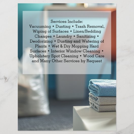 Kommerzielles Reinigungsgeschäft Flyer (Hinten)