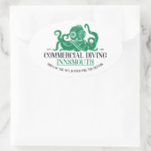 Kommerzielles Tauchen Innsmouth Ovaler Aufkleber (Tasche)