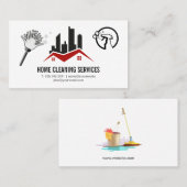 Kommerzielles Wohnlogo | Maid Spray Duster Visitenkarte (Vorne/Hinten)