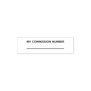 Kommission Nummer des zusätzlichen Notars Permastempel