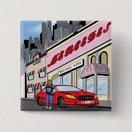 Kommissions-Comic-Kunst-Art Button (Vorderseite)