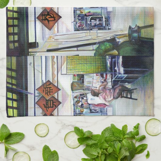 Kommt dieser Drache mit Trainingsrädern? Geschirrtuch (Gefaltet)