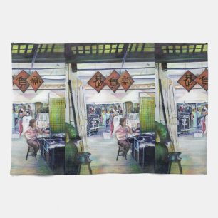 Kommt dieser Drache mit Trainingsrädern? Geschirrtuch