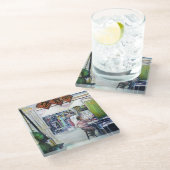 Kommt dieser Drache mit Trainingsrädern? Glasuntersetzer (Schrägansicht)