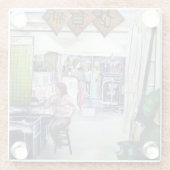 Kommt dieser Drache mit Trainingsrädern? Glasuntersetzer (Rückseite)