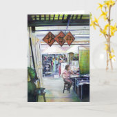 Kommt dieser Drache mit Trainingsrädern? Greeti Karte (Gelbe Blume)