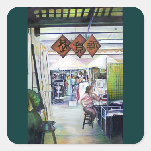 Kommt dieser Drache mit Trainingsrädern? Quadratischer Aufkleber (Vorderseite)