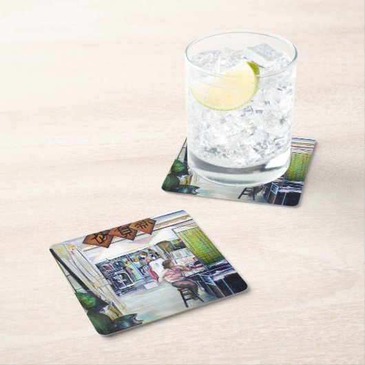 Kommt dieser Drache mit Trainingsrädern? Rechteckiger Pappuntersetzer (Vor Ort)