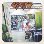 Kommt dieser Drache mit Trainingsrädern? Rechteckiger Pappuntersetzer (Vorderseite)