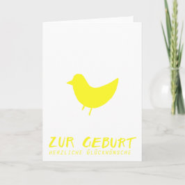 Kommt ein Vogel geflogen: Glückwünsche zur Geburt Karte
