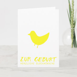 Kommt ein Vogel geflogen: Glückwünsche zur Geburt Karte