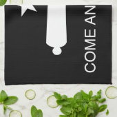 Kommt es die Flagge nehmen (aufgehoben) Geschirrtuch (Gefaltet)