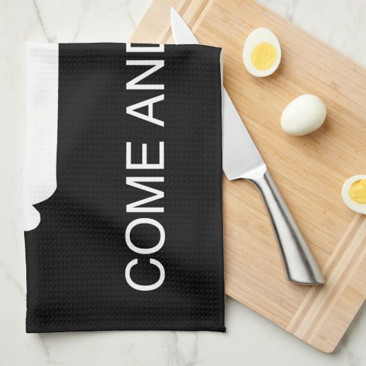 Kommt es die Flagge nehmen (aufgehoben) Geschirrtuch (Viertel Falte)