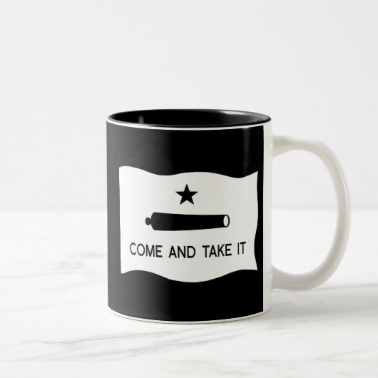 Kommt es Flagge ~ Texas nehmen Zweifarbige Tasse (Rechts)