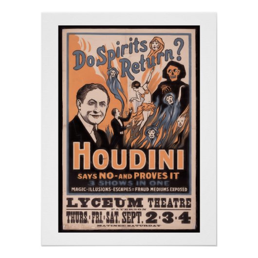 Kommt es wieder zu Geistern? Houdini sagt nein Poster (Vorderseite)