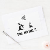 Kommt es Wissenschafts-Aufkleber nehmen Rechteckiger Aufkleber (Umschlag)