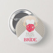 Kommt hier die Braut-Probe, die roten Knopf Button (Vorne & Hinten)