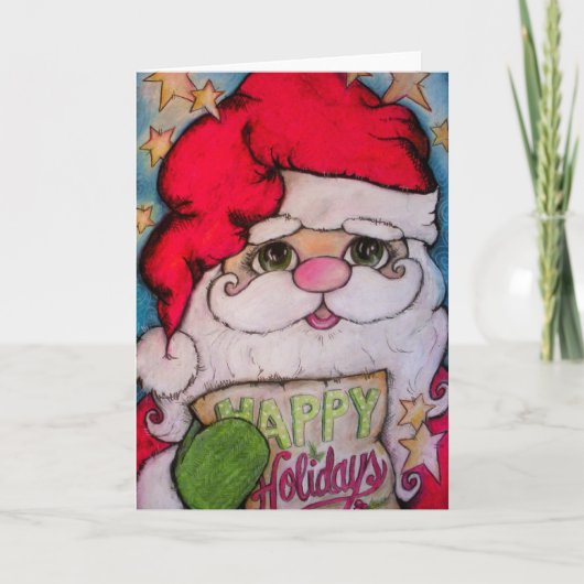 Kommt hier Weihnachtsmann Feiertagskarte (Vorderseite)