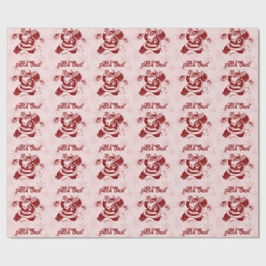 Kommt hier Weihnachtsmann! Geschenkpapier (Flach)