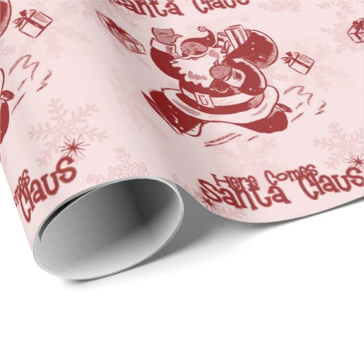 Kommt hier Weihnachtsmann! Geschenkpapier (Rolleneckpunkt)