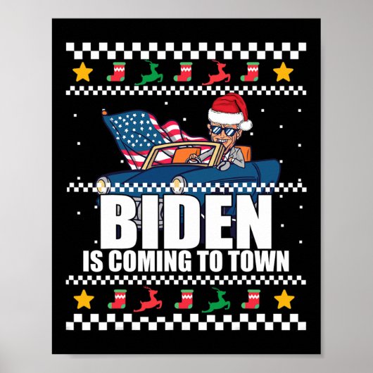 Kommt in die Stadt Ugly Weihnachts Sweater Meme Poster (Vorne)