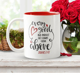 Kommt von oben Bibel Verse Geschenk Zweifarbige Tasse