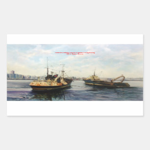 Kommt zu feaner/Saíndo heraus/Going fishing zu Rechteckiger Aufkleber