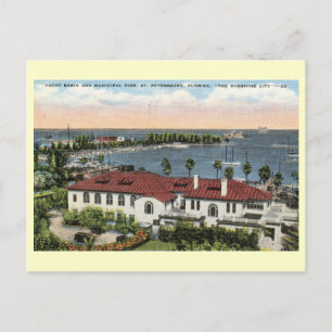 Kommunaler Pier, St. Petersburg, Florida Vintage Postkarte