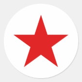 Kommunaler Roter Star der Sowjetunion Runder Aufkleber (Vorderseite)