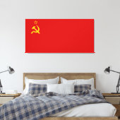 Kommunales Russland Flaggenstaat UdSSR Leinwanddruck (Insitu (Schlafzimmer))