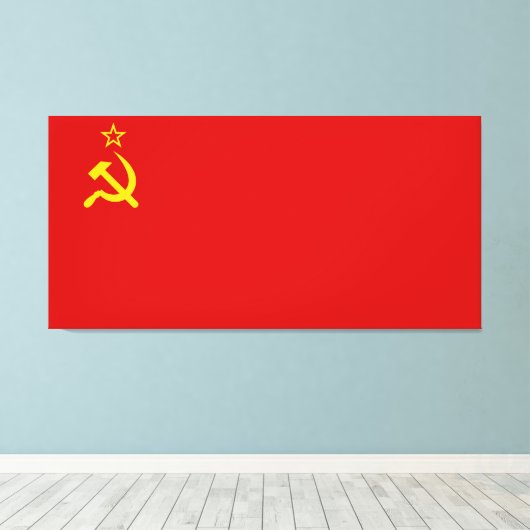 Kommunales Russland Flaggenstaat UdSSR Leinwanddruck (Insitu (Holzboden))