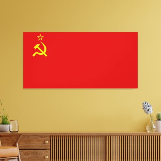 Kommunales Russland Flaggenstaat UdSSR Leinwanddruck (Insitu (Wohnzimmer))