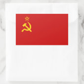 Kommunales Russland Flaggenstaat UdSSR Rechteckiger Aufkleber (Tasche)