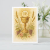 Kommunalgebet Chalice mit Weizentrauben Ankündigung (Stehend Vorderseite)