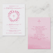 Kommunalrosa Kranz und Kreuz Visitenkarte (Vorne/Hinten)