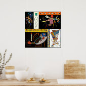 Kommunaute, bunte Kunstwerke von Kandinsky, Poster (Küche)