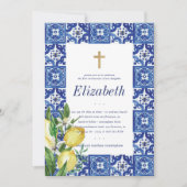 Kommune für ihre Lemon Foliage Mediterrane Tile Einladung (Vorderseite)