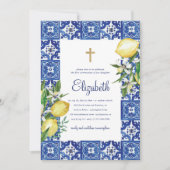 Kommune für ihre Lemon Foliage Mediterrane Tile Einladung (Vorderseite)