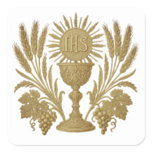 Kommune IHS Chalice Wheat Trauben Eucharistisch
