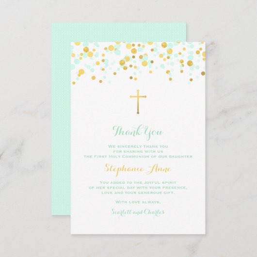 Kommune Minze und Goldfetti Einladung (Vorne/Hinten)