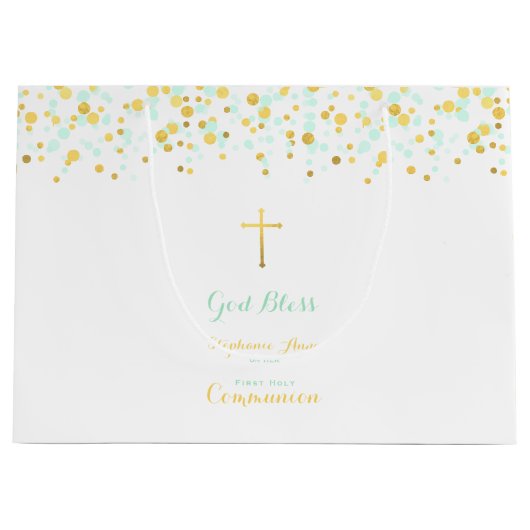 Kommune Minze und Goldfetti Große Geschenktüte (Vorderseite)