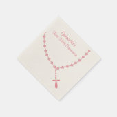 Kommune Rosary Beads Personalisiert Napkin Serviette (Ecke)