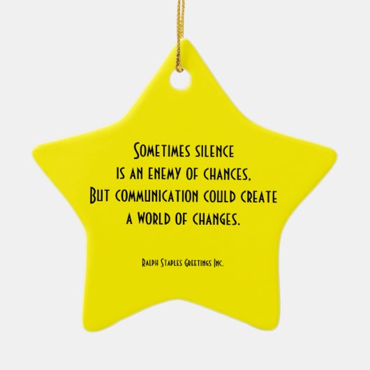 Kommunikation Keramik Ornament (Vorne)