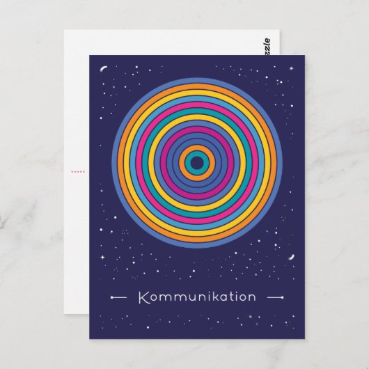 Kommunikation Postkarte (Vorne/Hinten)