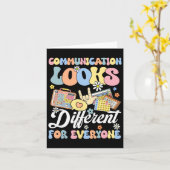 Kommunikation sieht für jeden Autismus anders aus Karte (Gelbe Blume)